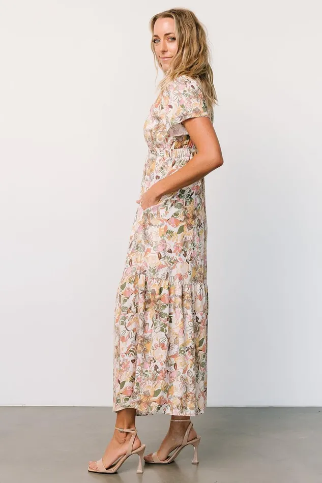 Baltic Born Maxi Dresses Cassie Short Sleeve Dress Multi Floral 8211 Women Baltic Born Maxi Dresses Cassie Short Sleeve Dress Multi Floral 8211 Women