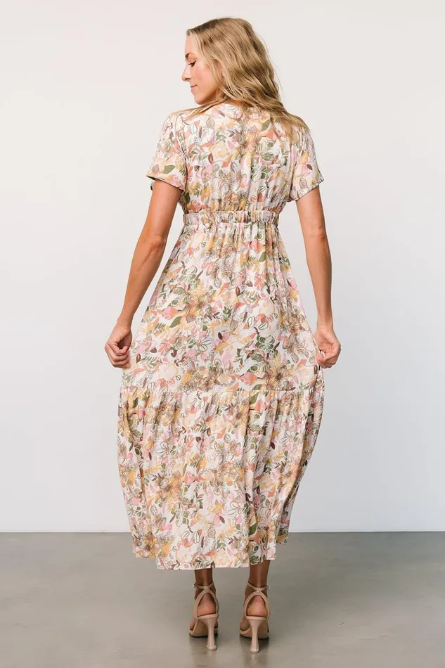 Baltic Born Maxi Dresses Cassie Short Sleeve Dress Multi Floral 8211 Women Baltic Born Maxi Dresses Cassie Short Sleeve Dress Multi Floral 8211 Women