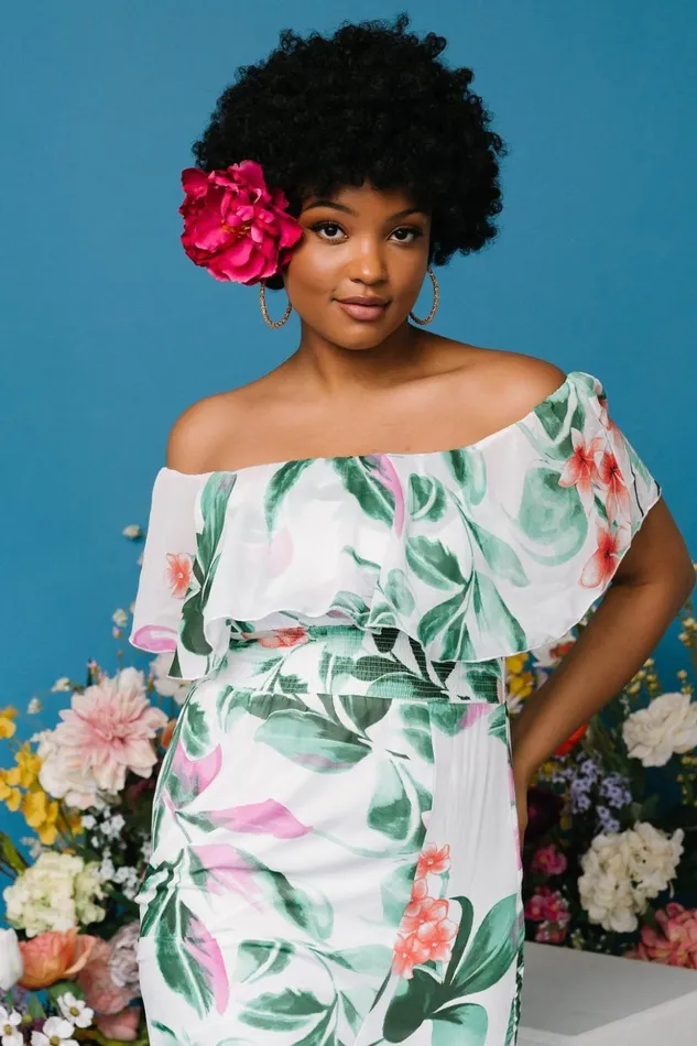 Baltic Born Maxi Dresses Daphne Off Shoulder Maxi Dress White Green Multi Floral 8211 Women Baltic Born Maxi Dresses Daphne Off Shoulder Maxi Dress White Green Multi Floral 8211 Women