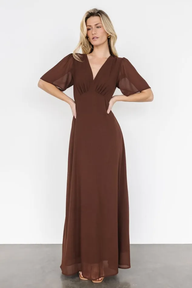 Baltic Born Maxi Dresses Esti Maxi Dress Espresso 8211 Women Baltic Born Maxi Dresses Esti Maxi Dress Espresso 8211 Women