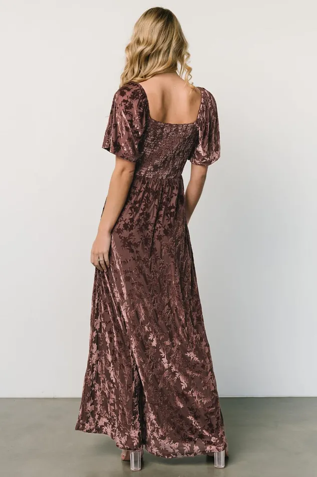 Baltic Born Maxi Dresses Everley Velvet Maxi Dress Espresso 8211 Women Baltic Born Maxi Dresses Everley Velvet Maxi Dress Espresso 8211 Women