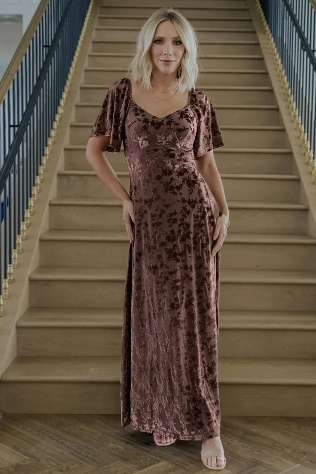 Baltic Born Maxi Dresses Everley Velvet Maxi Dress Espresso 8211 Women Baltic Born Maxi Dresses Everley Velvet Maxi Dress Espresso 8211 Women