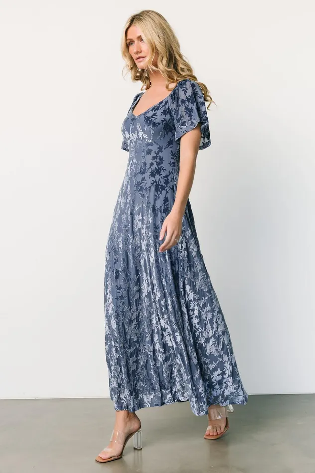 Baltic Born Maxi Dresses Everley Velvet Maxi Dress Whisper Blue 8211 Women Baltic Born Maxi Dresses Everley Velvet Maxi Dress Whisper Blue 8211 Women