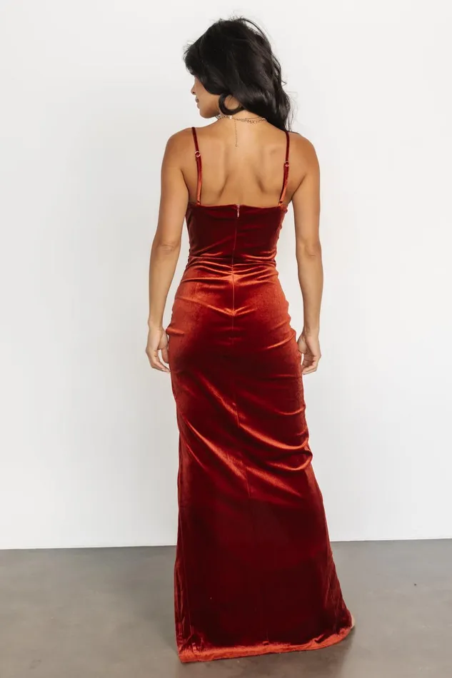 Baltic Born Maxi Dresses Gaia Velvet Gown Cinnamon 8211 Women Baltic Born Maxi Dresses Gaia Velvet Gown Cinnamon 8211 Women