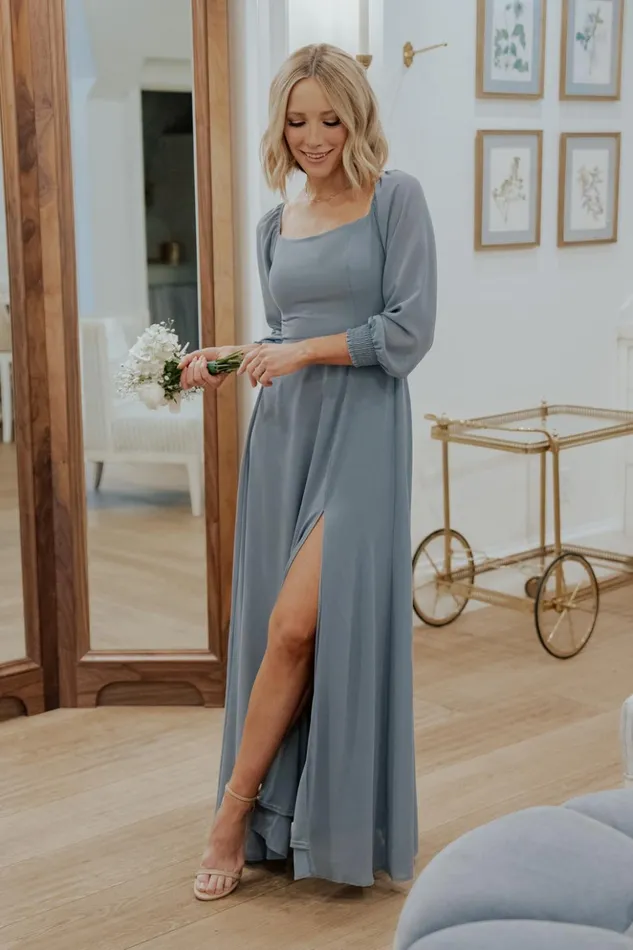 Baltic Born Maxi Dresses Giselle Maxi Dress Dusty Blue 8211 Women Baltic Born Maxi Dresses Giselle Maxi Dress Dusty Blue 8211 Women