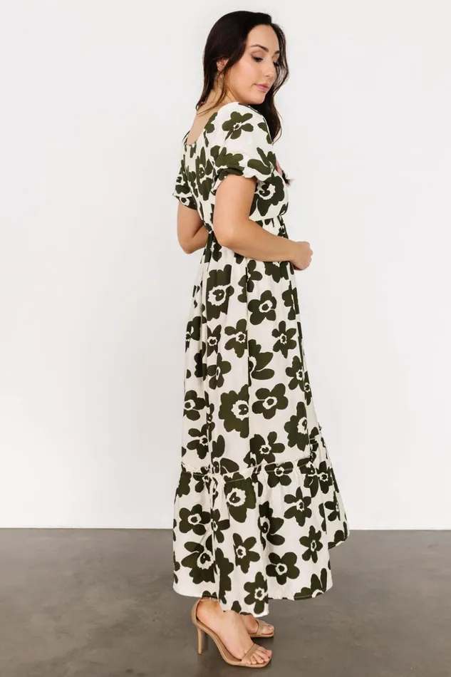 Baltic Born Maxi Dresses Kasey Maxi Dress Olive Ivory Print 8211 Women Baltic Born Maxi Dresses Kasey Maxi Dress Olive Ivory Print 8211 Women