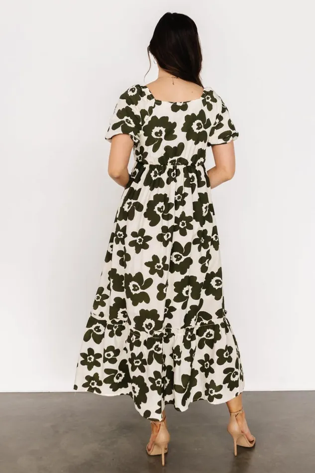Baltic Born Maxi Dresses Kasey Maxi Dress Olive Ivory Print 8211 Women Baltic Born Maxi Dresses Kasey Maxi Dress Olive Ivory Print 8211 Women