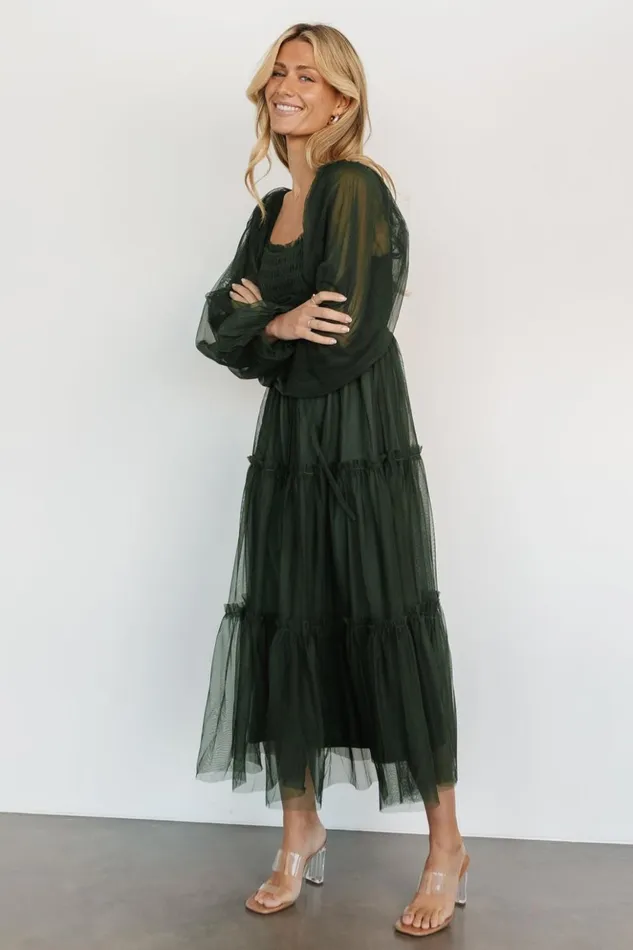 Baltic Born Maxi Dresses Katrina Tulle Maxi Dress Dark Green 8211 Women Baltic Born Maxi Dresses Katrina Tulle Maxi Dress Dark Green 8211 Women