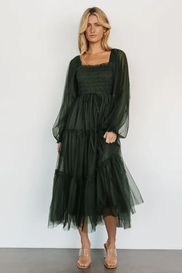Baltic Born Maxi Dresses Katrina Tulle Maxi Dress Dark Green 8211 Women Baltic Born Maxi Dresses Katrina Tulle Maxi Dress Dark Green 8211 Women