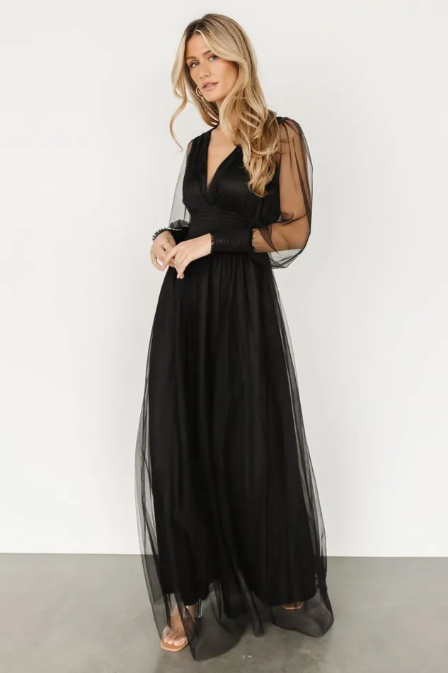 Baltic Born Maxi Dresses Layla Tulle Maxi Dress Black 8211 Women Baltic Born Maxi Dresses Layla Tulle Maxi Dress Black 8211 Women
