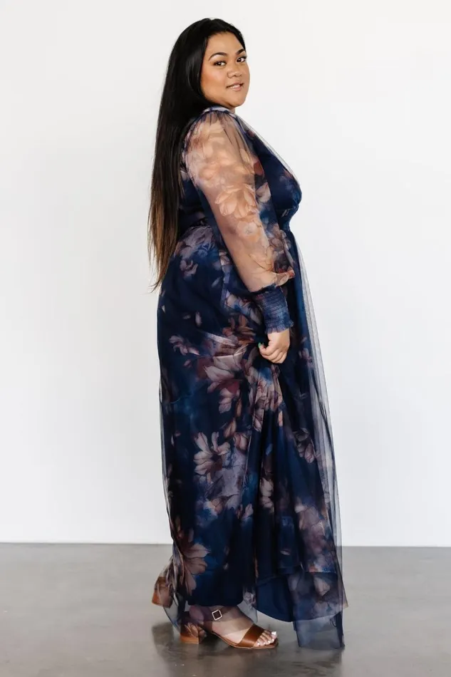 Baltic Born Maxi Dresses Layla Tulle Maxi Dress Dark Blue Floral 8211 Women Baltic Born Maxi Dresses Layla Tulle Maxi Dress Dark Blue Floral 8211 Women
