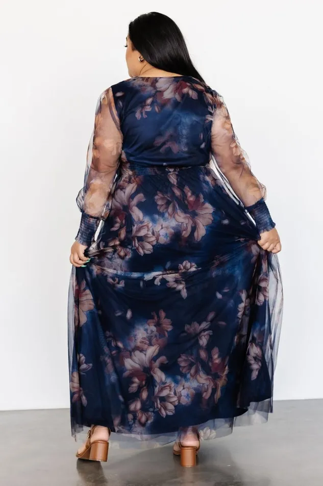 Baltic Born Maxi Dresses Layla Tulle Maxi Dress Dark Blue Floral 8211 Women Baltic Born Maxi Dresses Layla Tulle Maxi Dress Dark Blue Floral 8211 Women