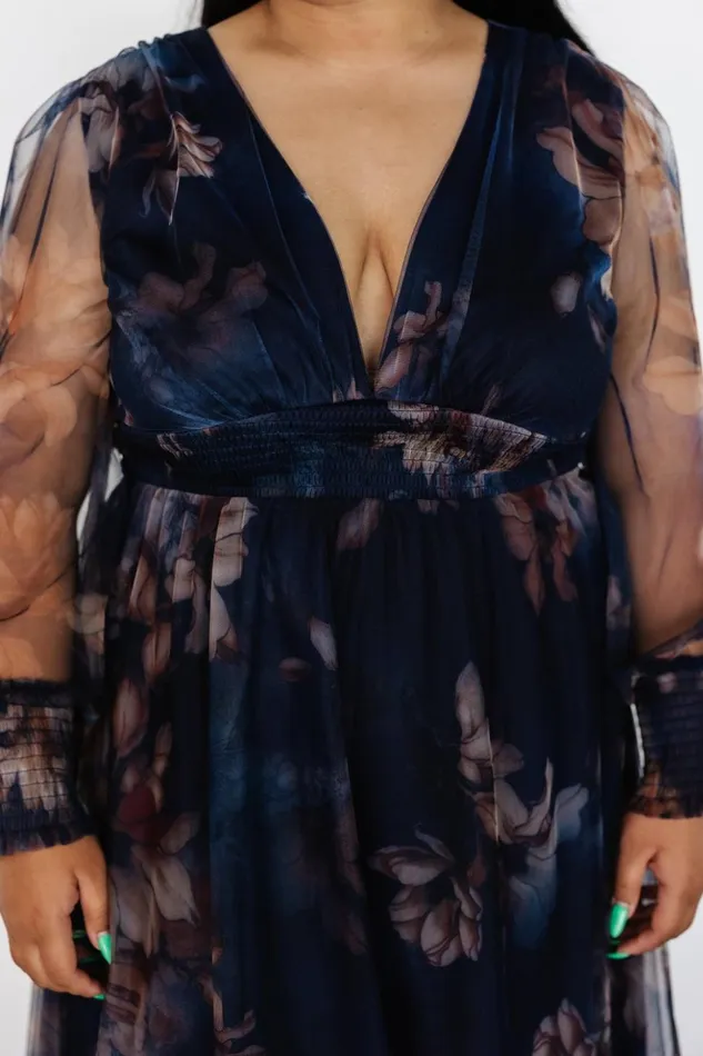 Baltic Born Maxi Dresses Layla Tulle Maxi Dress Dark Blue Floral 8211 Women Baltic Born Maxi Dresses Layla Tulle Maxi Dress Dark Blue Floral 8211 Women