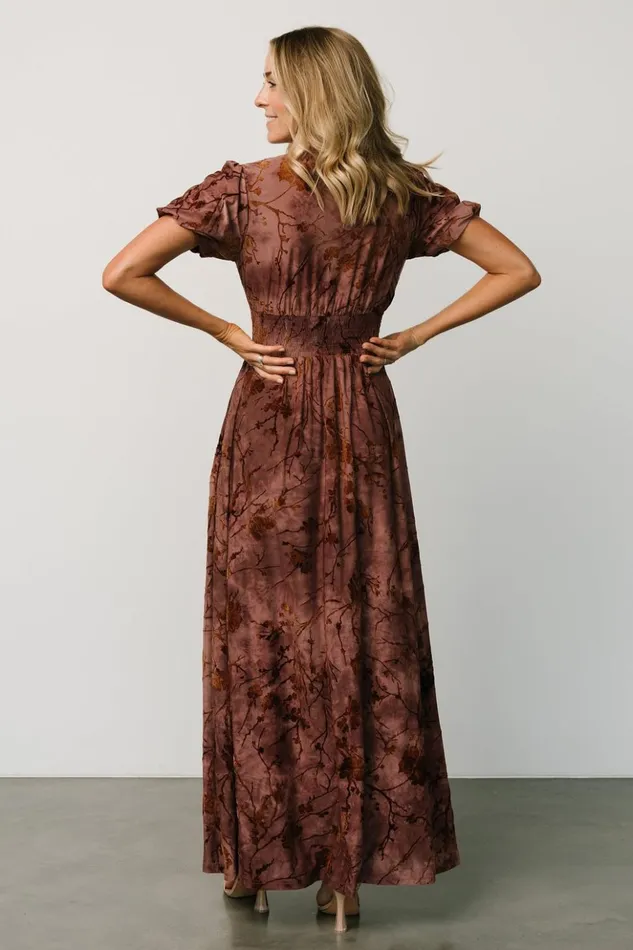 Baltic Born Maxi Dresses Leslie Velvet Maxi Dress Dusty Clove 8211 Women Baltic Born Maxi Dresses Leslie Velvet Maxi Dress Dusty Clove 8211 Women