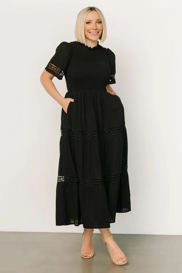 Baltic Born Maxi Dresses Loveland Geo Lace Maxi Dress Black 8211 Women