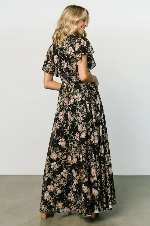 Baltic Born Maxi Dresses Lynlee Metallic Maxi Dress Black Mauve 8211 Women Baltic Born Maxi Dresses Lynlee Metallic Maxi Dress Black Mauve 8211 Women