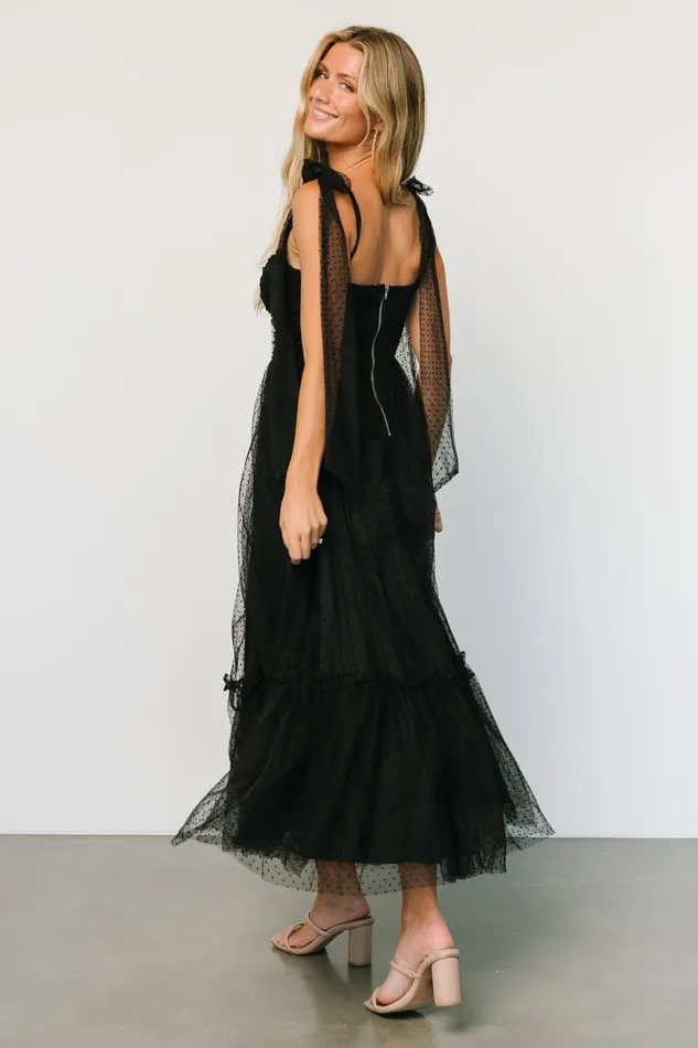 Baltic Born Maxi Dresses Mavani Swiss Dot Tulle Maxi Dress Black 8211 Women Baltic Born Maxi Dresses Mavani Swiss Dot Tulle Maxi Dress Black 8211 Women