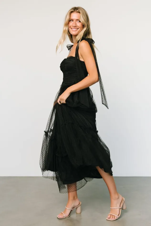Baltic Born Maxi Dresses Mavani Swiss Dot Tulle Maxi Dress Black 8211 Women Baltic Born Maxi Dresses Mavani Swiss Dot Tulle Maxi Dress Black 8211 Women