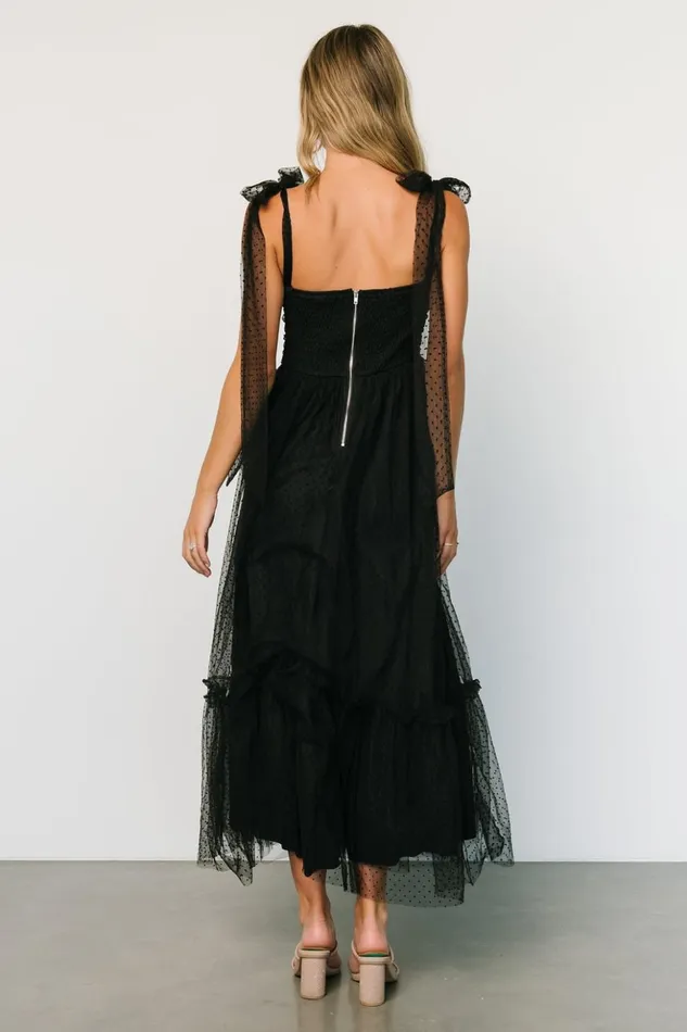 Baltic Born Maxi Dresses Mavani Swiss Dot Tulle Maxi Dress Black 8211 Women Baltic Born Maxi Dresses Mavani Swiss Dot Tulle Maxi Dress Black 8211 Women