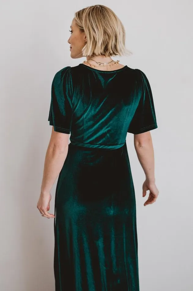 Baltic Born Maxi Dresses Meghan Velvet Wrap Maxi Dress Emerald 8211 Women Baltic Born Maxi Dresses Meghan Velvet Wrap Maxi Dress Emerald 8211 Women