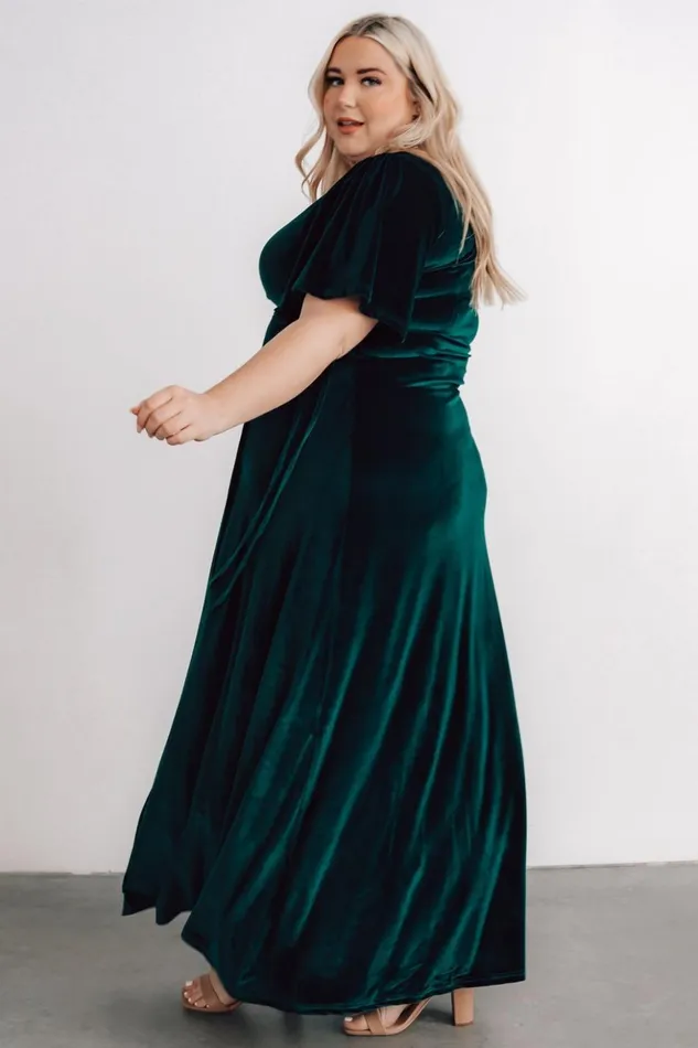 Baltic Born Maxi Dresses Meghan Velvet Wrap Maxi Dress Emerald 8211 Women Baltic Born Maxi Dresses Meghan Velvet Wrap Maxi Dress Emerald 8211 Women