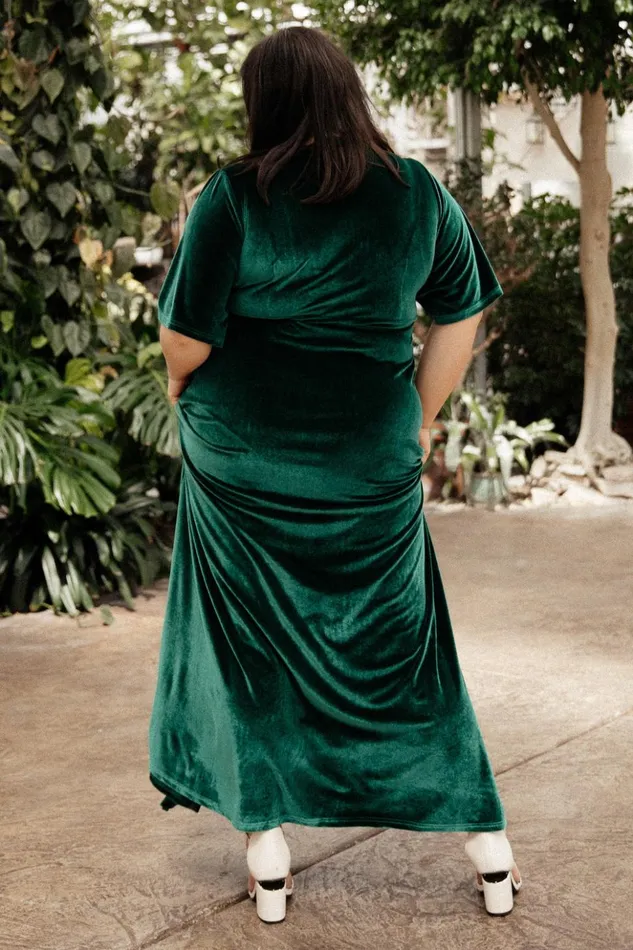 Baltic Born Maxi Dresses Meghan Velvet Wrap Maxi Dress Emerald 8211 Women Baltic Born Maxi Dresses Meghan Velvet Wrap Maxi Dress Emerald 8211 Women