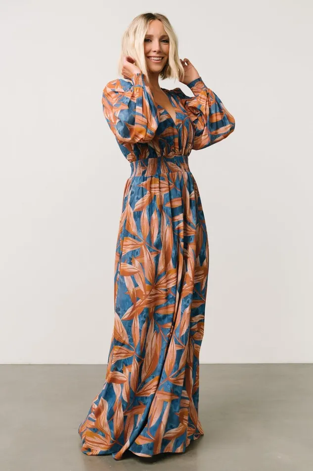 Baltic Born Maxi Dresses Middleton Maxi Dress Blue Camel Print 8211 Women Baltic Born Maxi Dresses Middleton Maxi Dress Blue Camel Print 8211 Women