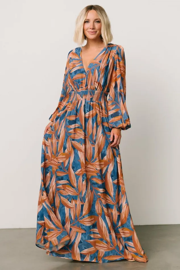 Baltic Born Maxi Dresses Middleton Maxi Dress Blue Camel Print 8211 Women Baltic Born Maxi Dresses Middleton Maxi Dress Blue Camel Print 8211 Women