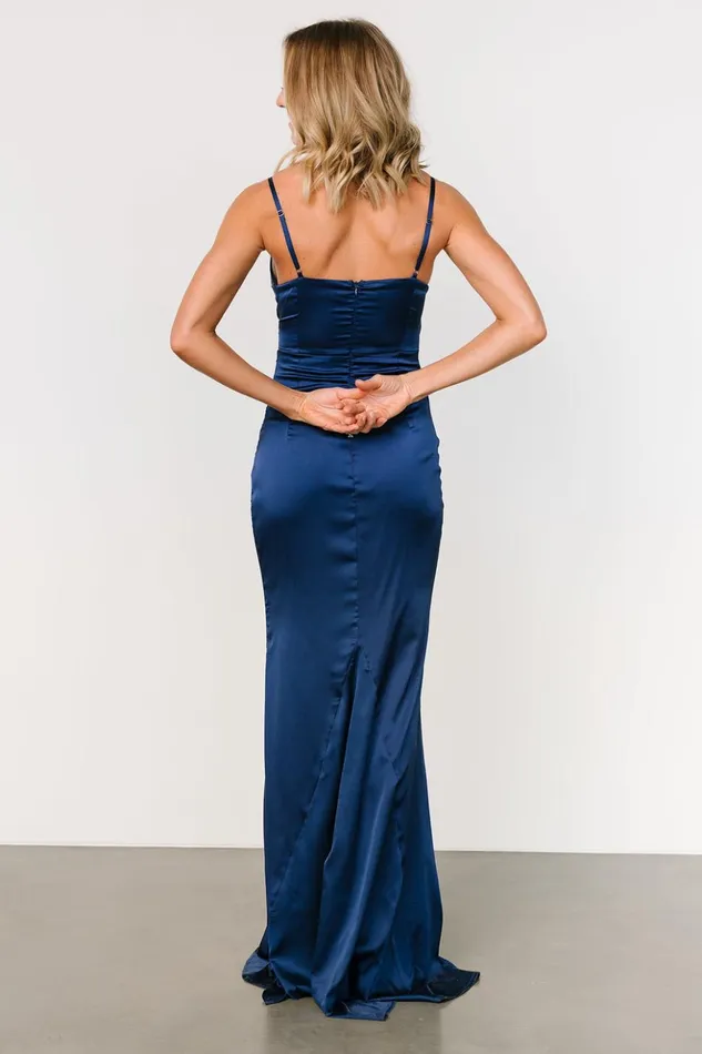 Baltic Born Maxi Dresses Monet Satin Gown Navy 8211 Women