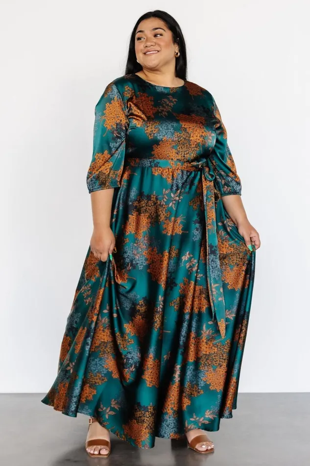 Baltic Born Maxi Dresses Paula Satin Maxi Dress Jade Multi 8211 Women Baltic Born Maxi Dresses Paula Satin Maxi Dress Jade Multi 8211 Women