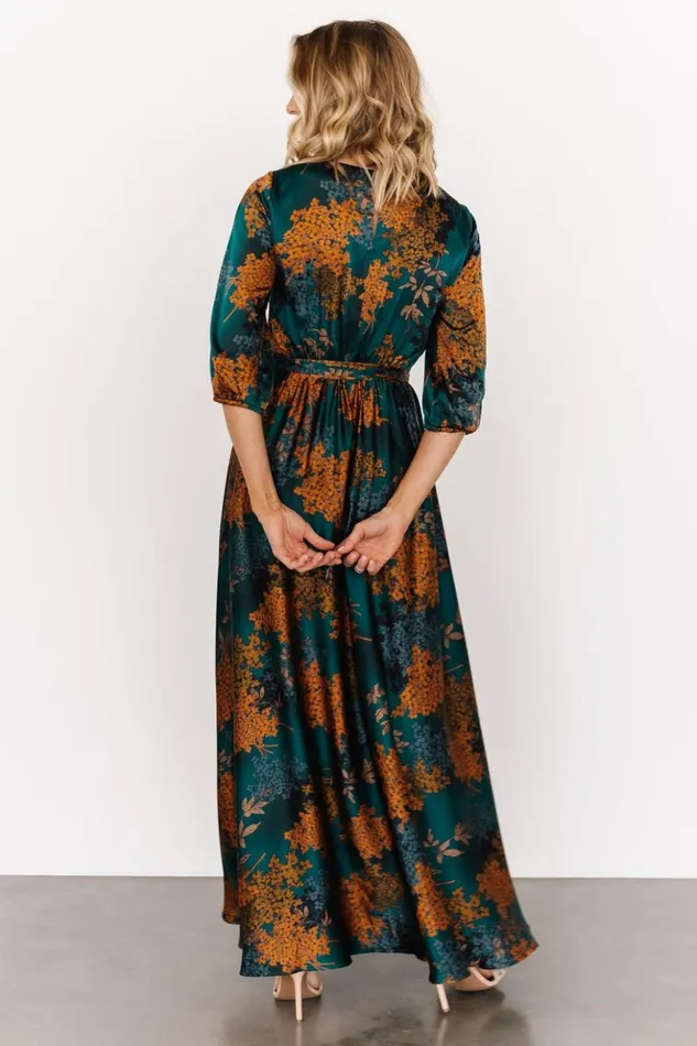 Baltic Born Maxi Dresses Paula Satin Maxi Dress Jade Multi 8211 Women Baltic Born Maxi Dresses Paula Satin Maxi Dress Jade Multi 8211 Women