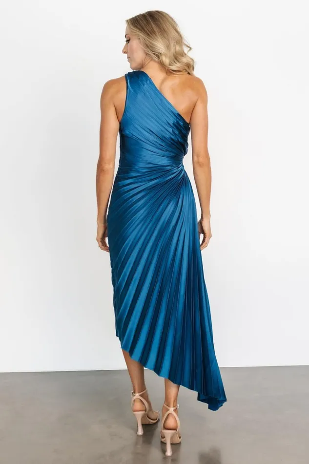 Baltic Born Maxi Dresses Presley One Shoulder Pleated Dress Sapphire 8211 Women Baltic Born Maxi Dresses Presley One Shoulder Pleated Dress Sapphire 8211 Women