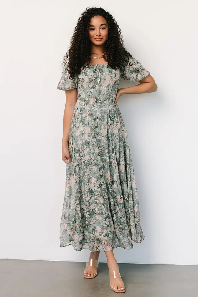 Baltic Born Maxi Dresses Raelynn Maxi Dress Sage Floral 8211 Women