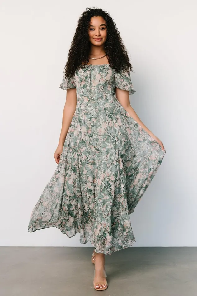 Baltic Born Maxi Dresses Raelynn Maxi Dress Sage Floral 8211 Women Baltic Born Maxi Dresses Raelynn Maxi Dress Sage Floral 8211 Women