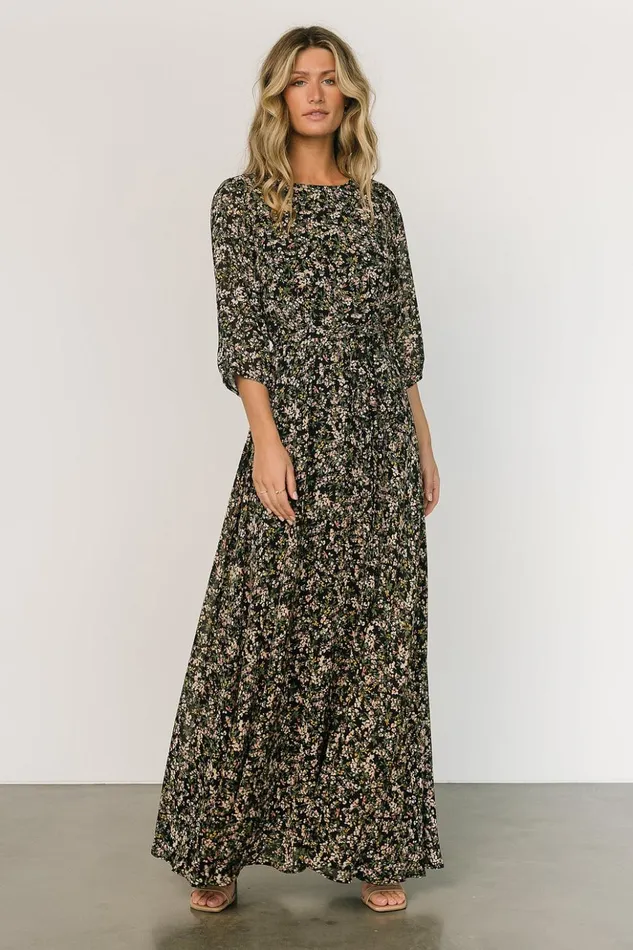 Baltic Born Maxi Dresses Rebecca Maxi Dress Black Floral 8211 Women