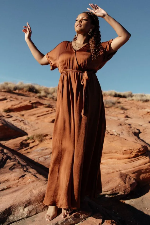 Baltic Born Maxi Dresses Sorenson Maxi Dress Bronze 8211 Women Baltic Born Maxi Dresses Sorenson Maxi Dress Bronze 8211 Women