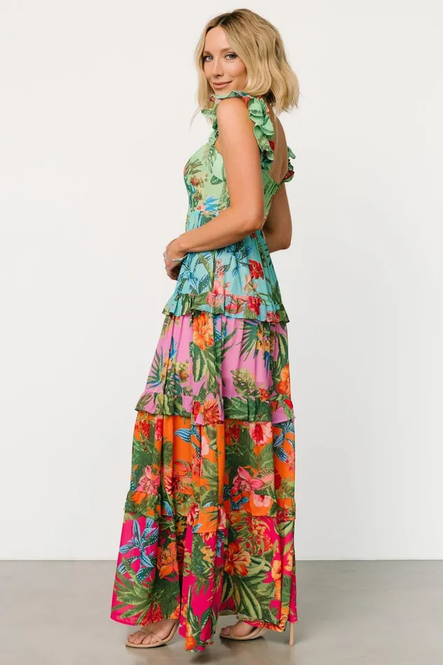 Baltic Born Maxi Dresses Sundara Tiered Maxi Dress Multi 8211 Women Baltic Born Maxi Dresses Sundara Tiered Maxi Dress Multi 8211 Women