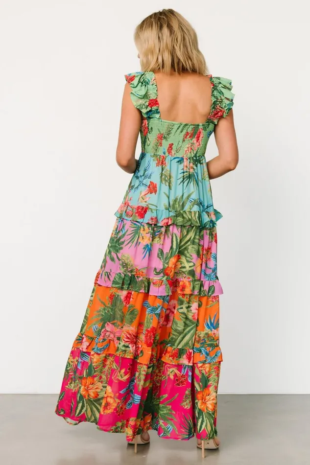 Baltic Born Maxi Dresses Sundara Tiered Maxi Dress Multi 8211 Women Baltic Born Maxi Dresses Sundara Tiered Maxi Dress Multi 8211 Women