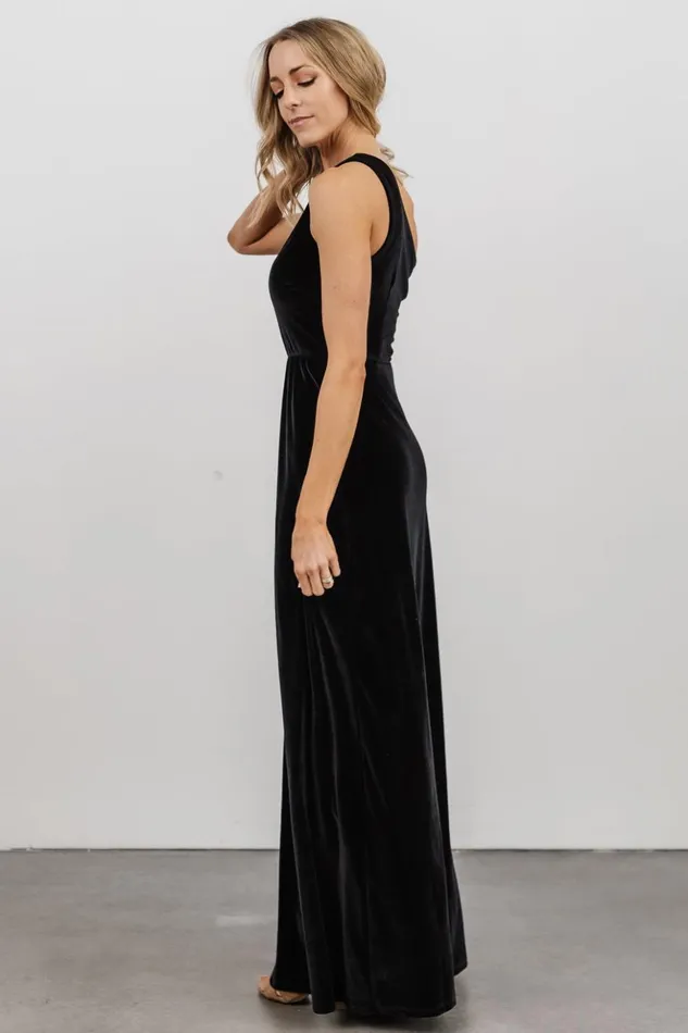 Baltic Born Maxi Dresses Tatiana Velvet One Shoulder Maxi Dress Black 8211 Women Baltic Born Maxi Dresses Tatiana Velvet One Shoulder Maxi Dress Black 8211 Women