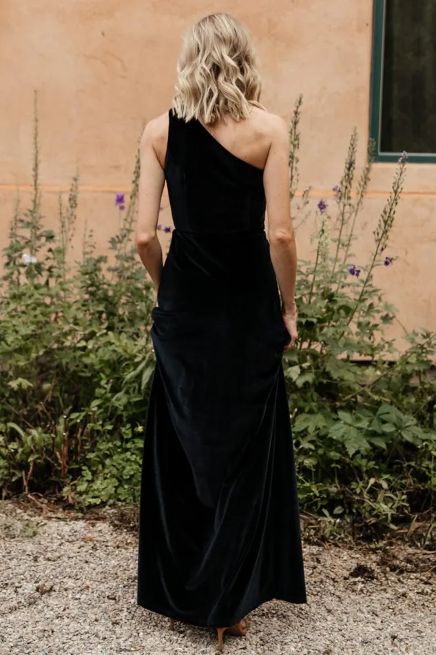 Baltic Born Maxi Dresses Tatiana Velvet One Shoulder Maxi Dress Black 8211 Women Baltic Born Maxi Dresses Tatiana Velvet One Shoulder Maxi Dress Black 8211 Women