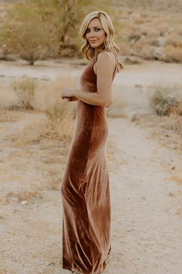 Baltic Born Maxi Dresses Tatiana Velvet One Shoulder Maxi Dress Bronze 8211 Women Baltic Born Maxi Dresses Tatiana Velvet One Shoulder Maxi Dress Bronze 8211 Women