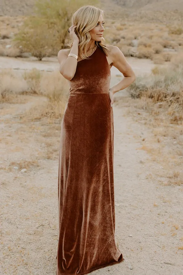 Baltic Born Maxi Dresses Tatiana Velvet One Shoulder Maxi Dress Bronze 8211 Women Baltic Born Maxi Dresses Tatiana Velvet One Shoulder Maxi Dress Bronze 8211 Women