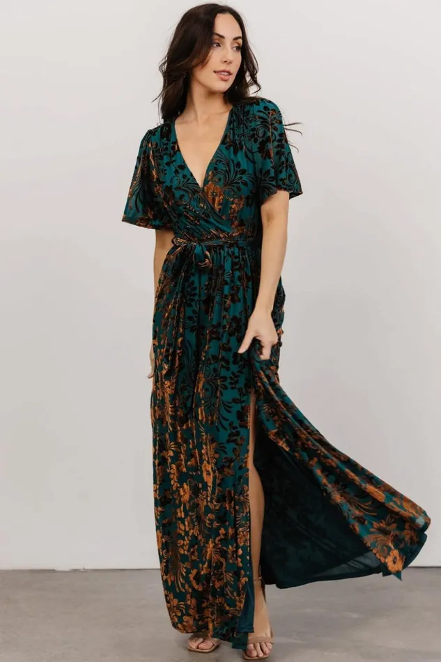 Baltic Born Maxi Dresses Uma Velvet Maxi Dress Bronze Jade 8211 Women Baltic Born Maxi Dresses Uma Velvet Maxi Dress Bronze Jade 8211 Women