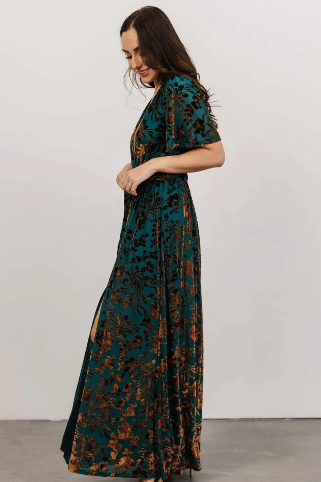 Baltic Born Maxi Dresses Uma Velvet Maxi Dress Bronze Jade 8211 Women Baltic Born Maxi Dresses Uma Velvet Maxi Dress Bronze Jade 8211 Women