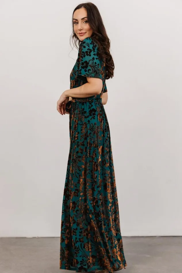 Baltic Born Maxi Dresses Uma Velvet Maxi Dress Bronze Jade 8211 Women Baltic Born Maxi Dresses Uma Velvet Maxi Dress Bronze Jade 8211 Women