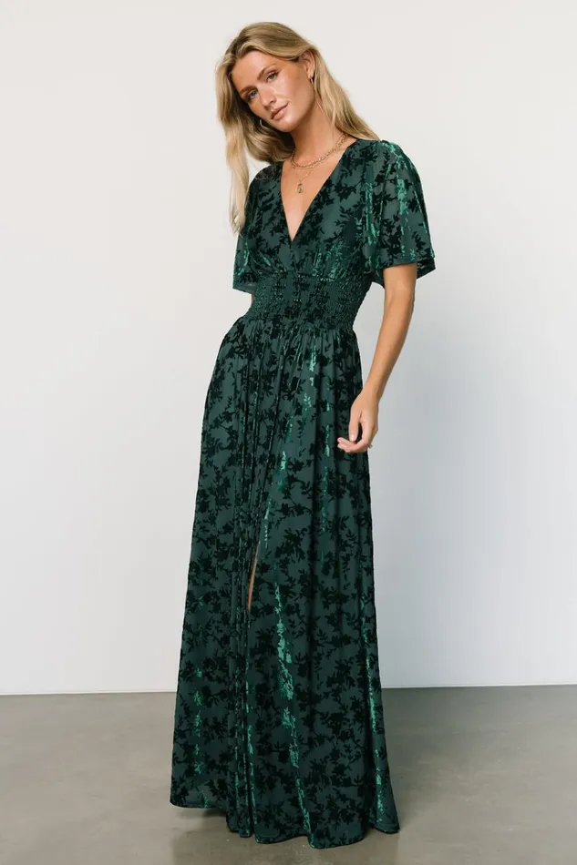 Baltic Born Maxi Dresses Veronica Velvet Maxi Dress Green 8211 Women