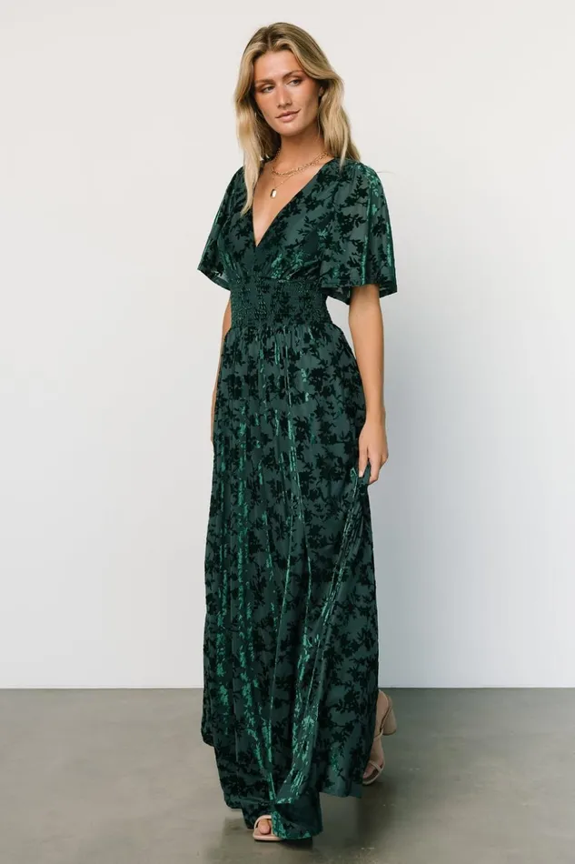 Baltic Born Maxi Dresses Veronica Velvet Maxi Dress Green 8211 Women Baltic Born Maxi Dresses Veronica Velvet Maxi Dress Green 8211 Women