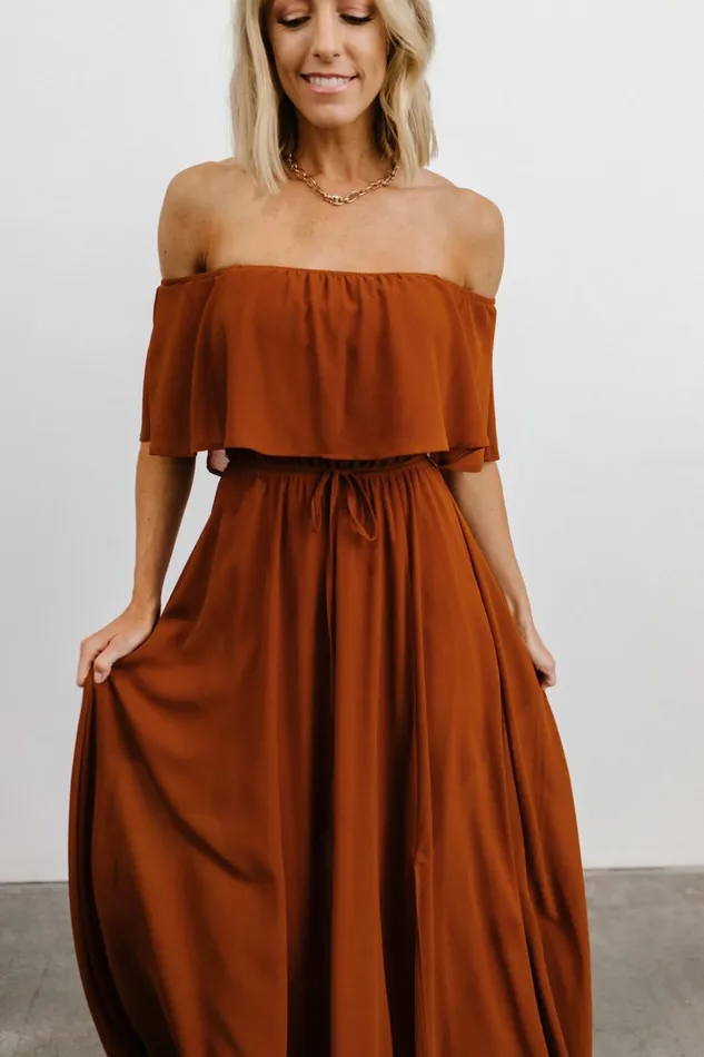 Baltic Born Maxi Dresses Victoria Off Shoulder Maxi Dress Spice 8211 Women Baltic Born Maxi Dresses Victoria Off Shoulder Maxi Dress Spice 8211 Women