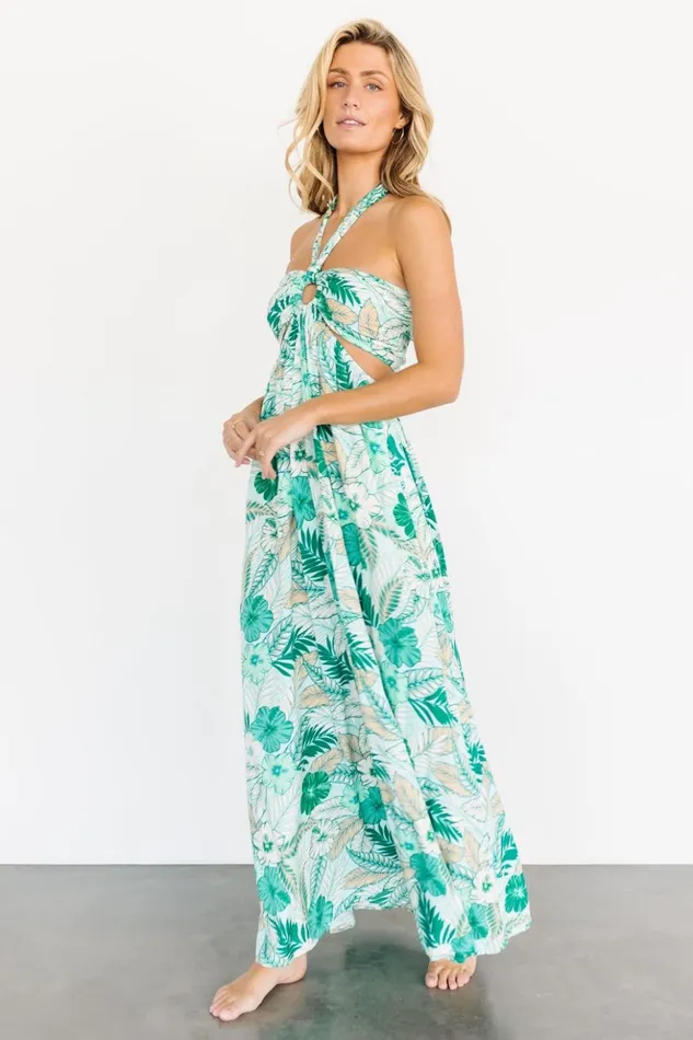 Baltic Born Maxi Dresses Wylde Cut Out Maxi Dress Green Multi 8211 Women Baltic Born Maxi Dresses Wylde Cut Out Maxi Dress Green Multi 8211 Women