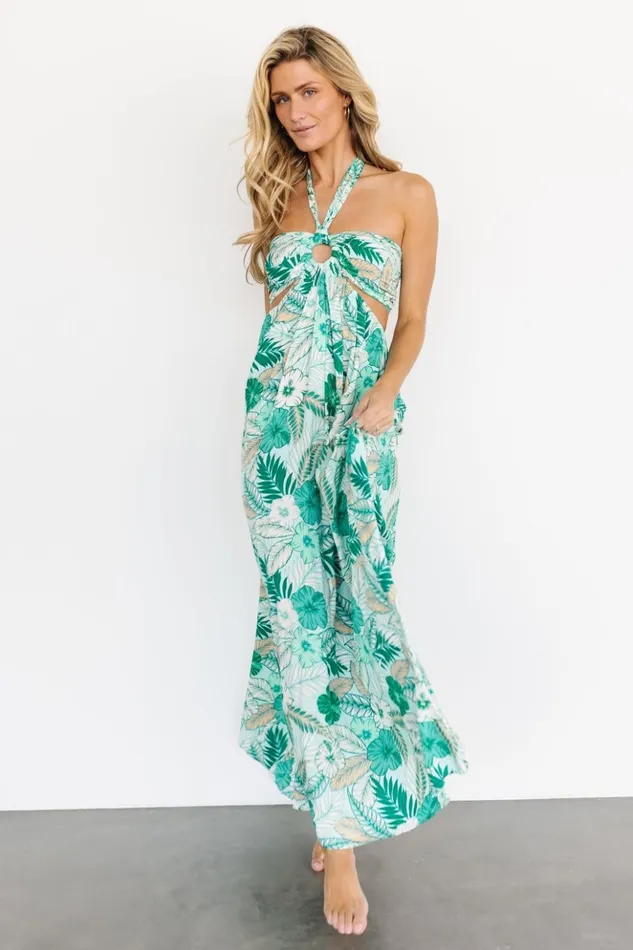 Baltic Born Maxi Dresses Wylde Cut Out Maxi Dress Green Multi 8211 Women Baltic Born Maxi Dresses Wylde Cut Out Maxi Dress Green Multi 8211 Women